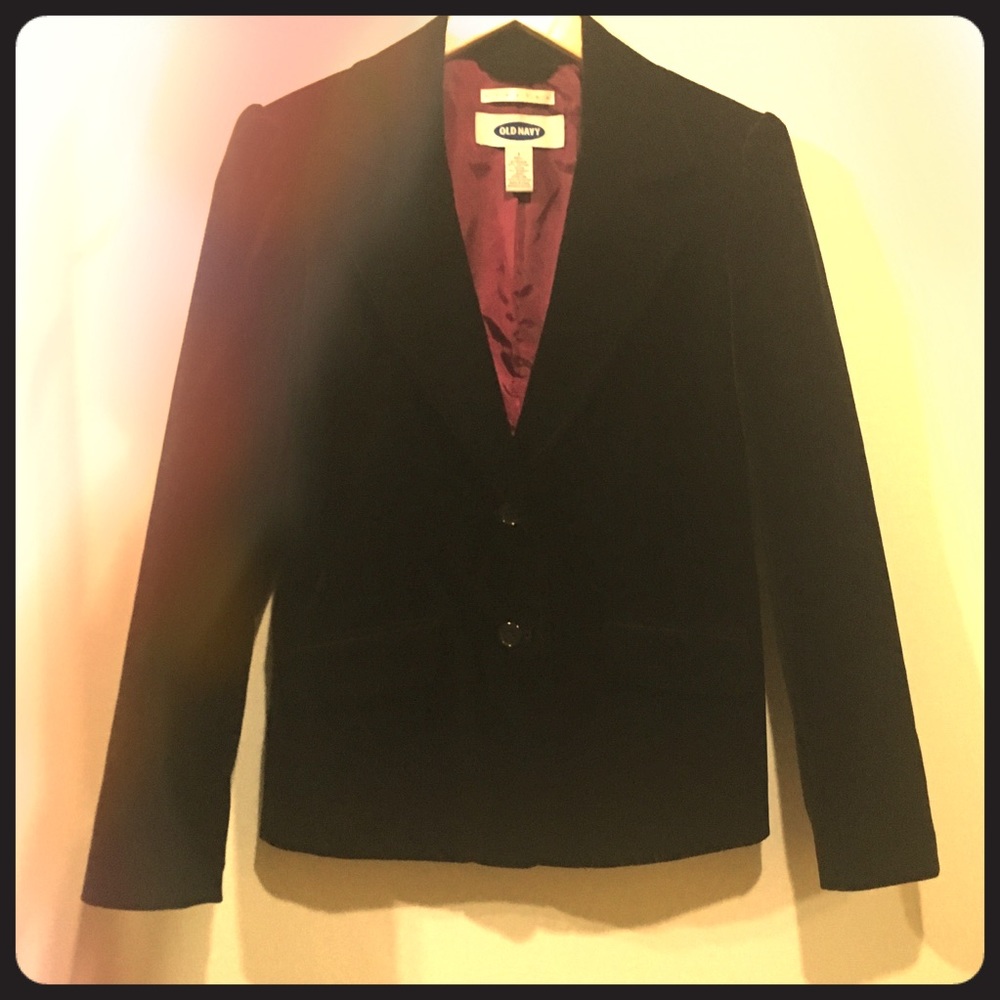 Black stretch velvet jacket